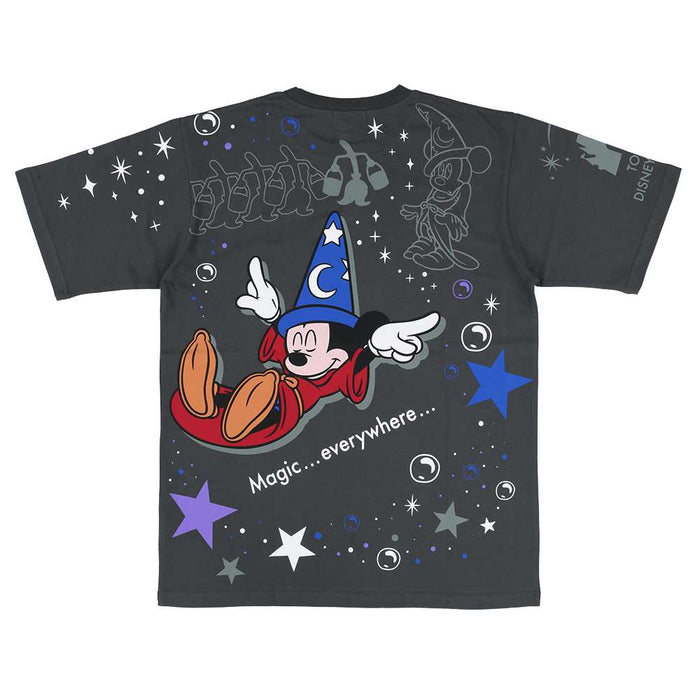 TDR - The Sorcerer's Apprentice Mickey Mouse & Magic Brooms T Shirt for Adults Color: Dark Grey (Release Date: June 19,  2025)