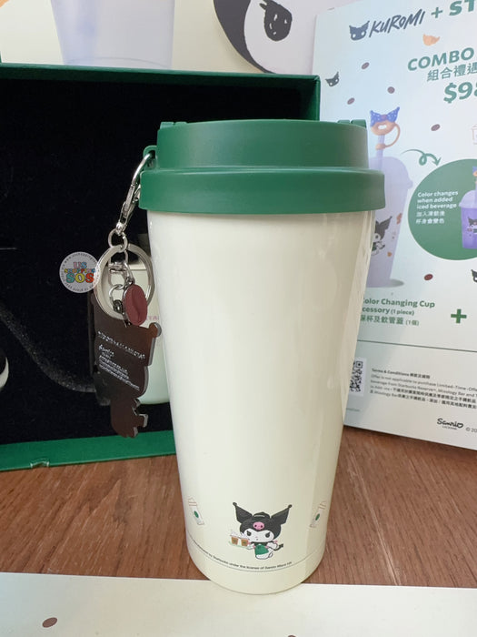 Starbucks Hong Kong - KUROMI + Starbucks 16oz Stainless Steel Tumbler with Metal Keychain