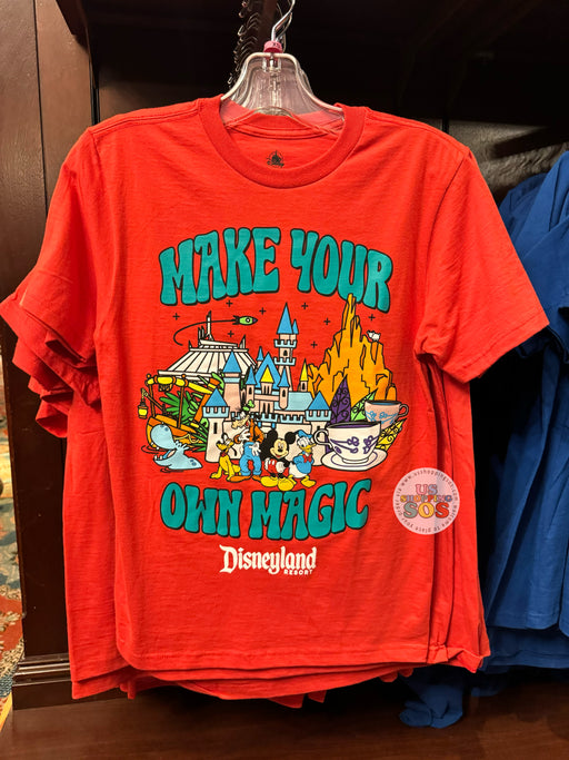 DLR - Retro Mickey & Friends "Make Your Magic Disneyland Resort" Red Graphic T-shirt (Adult)