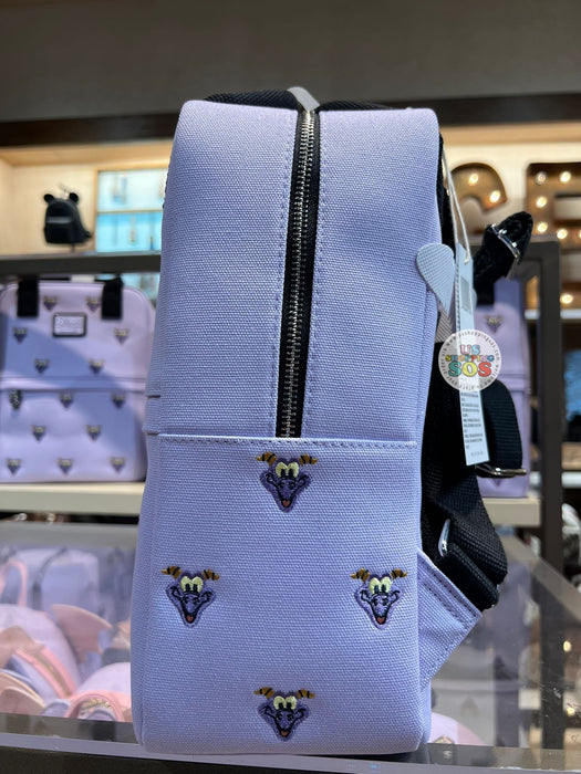 WDW - Loungefly Figment All-Over-Print Embroidered Icon Purple Canvas Backpack