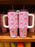 DLR/WDW - Castle & Ribbon Pink Stainless Steel ToGo Tumbler 30oz