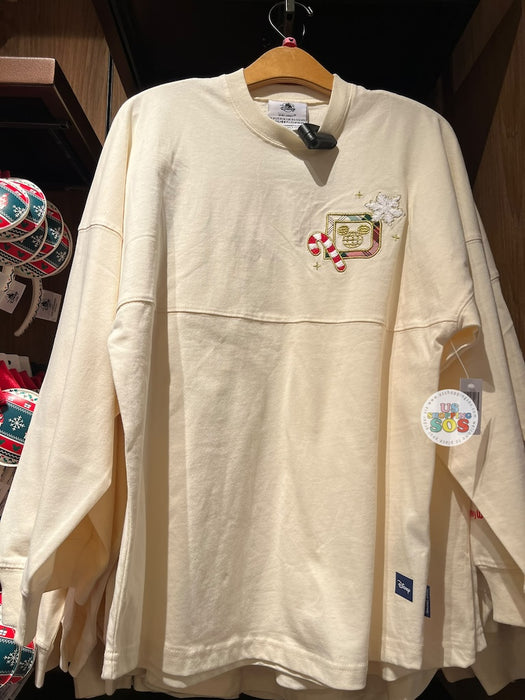 DLR/WDW - Christmas 2026 - Spirit Jersey Park Logo Holiday Plaid Snow Cream Pullover (Adult)