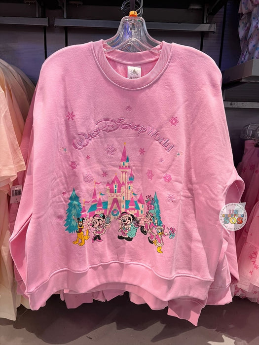 DLR/WDW - Christmas 2025 - Mickey & Friends Park Logo Pink Pullover (Adult)
