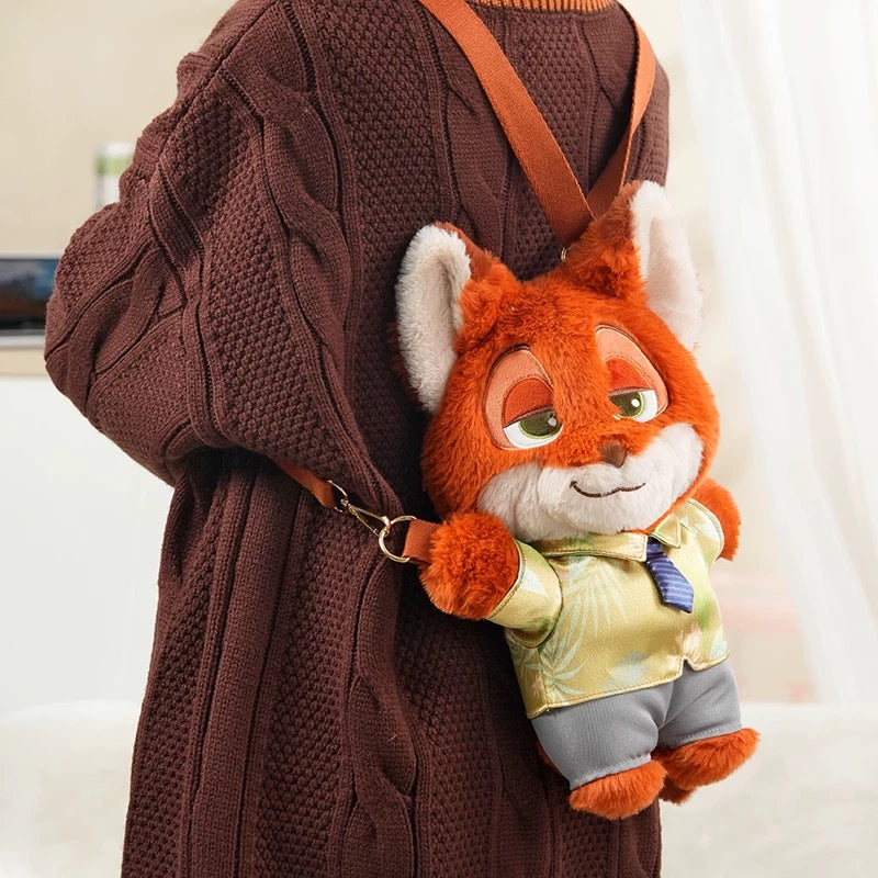 China Exclusive- Zootopia Nick Wilde Whole Body Plushy Shoulder Bag