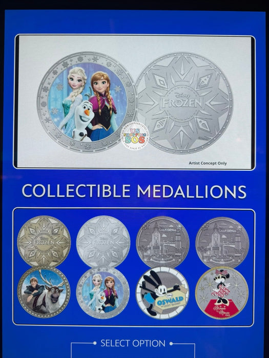 DLR - Color Collectible Medallions 2026 - California Adventure & Frozen