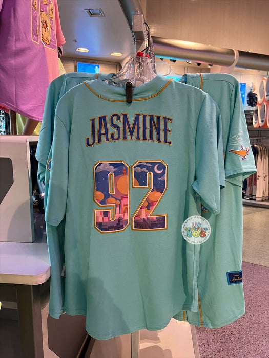 DLR/WDW - Aladdin Jasmine Park Logo Turquoise Baseball Jersey (Adult)