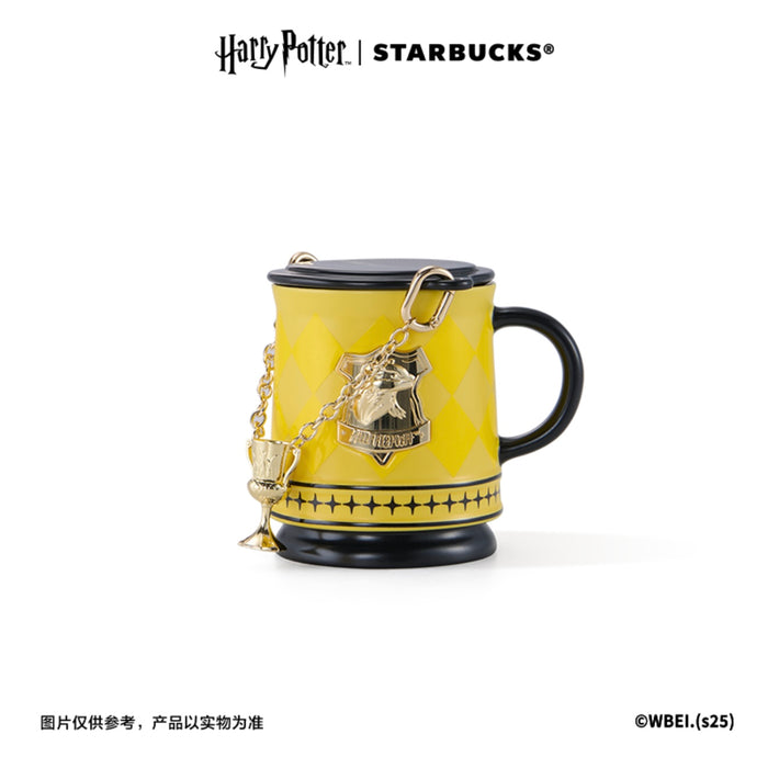 Starbucks China - Harry Potter x Starbucks - Hufflepuff Color Changing Ceramic Mug with Chain & Lid 365ml