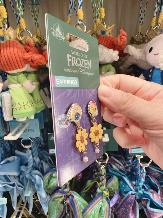HKDL - World of Frozen 2025 Summer Collection x Elsa & Anna ‘Flowers’ Earrings Set