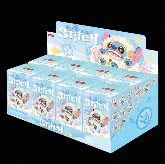 MINISO China - Stitch "Hit Snooze" Vinyl Plush Keychain Blind Box (Release Date: Apr 23, 2026)