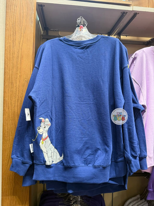 DLR/WDW - Lady & the Tramp Embroidered Park Logo Navy Pullover (Adult)
