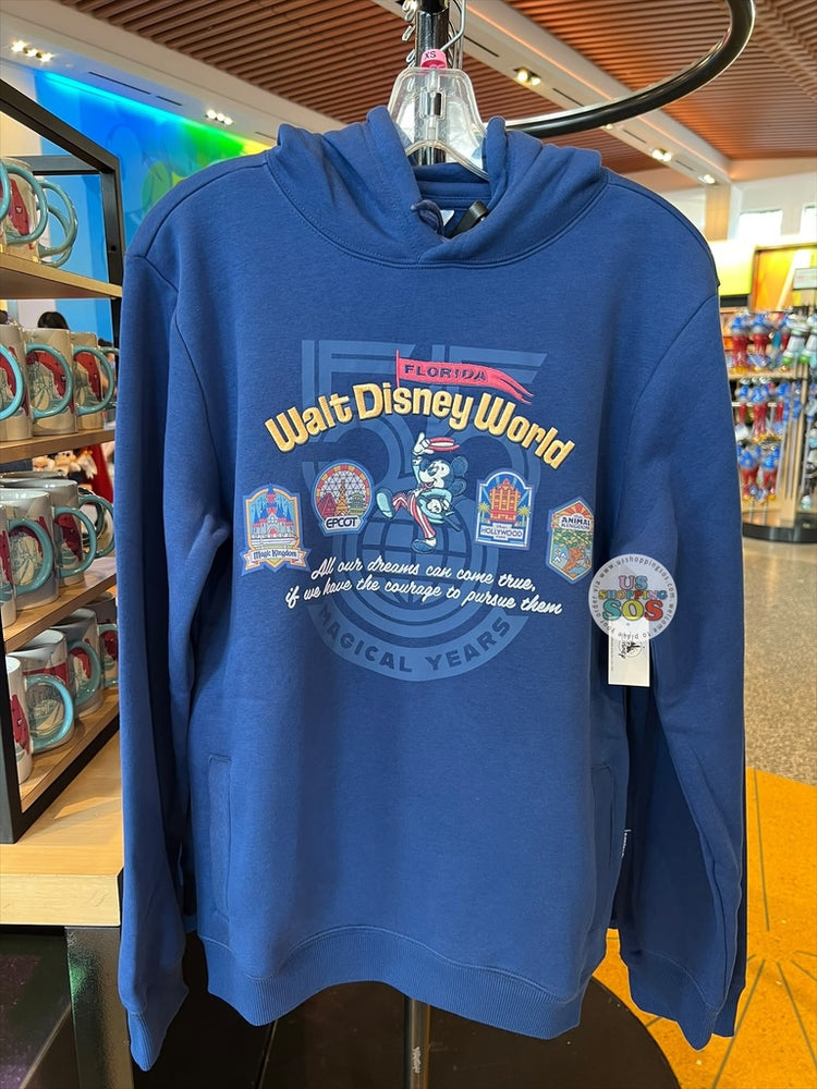 WDW - Walt Disney World 55th Anniversary - Mickey and Park-Icon Navy Hoodie Pullover (Adult)