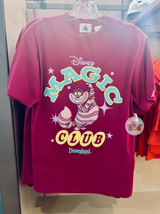 DLR - Cheshire Cat “Disneyland Resort” Disney Magic Club Magenta T-Shirt (Adult)