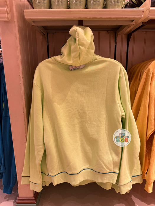 DLR -"Disneyland Resort" Retro Stack Logo Neon Green Hoodie Zip Jacket (Adult)