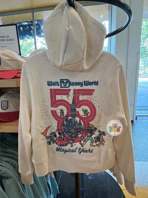 WDW - Walt Disney World 55th Anniversary - Mickey & Friends White Zip Hoodie Jacket (Adult)