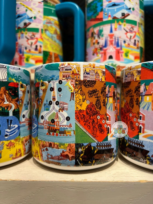 DLR/WDW - Vintage Park Maps & Brochure Icons - Ceramic Mug