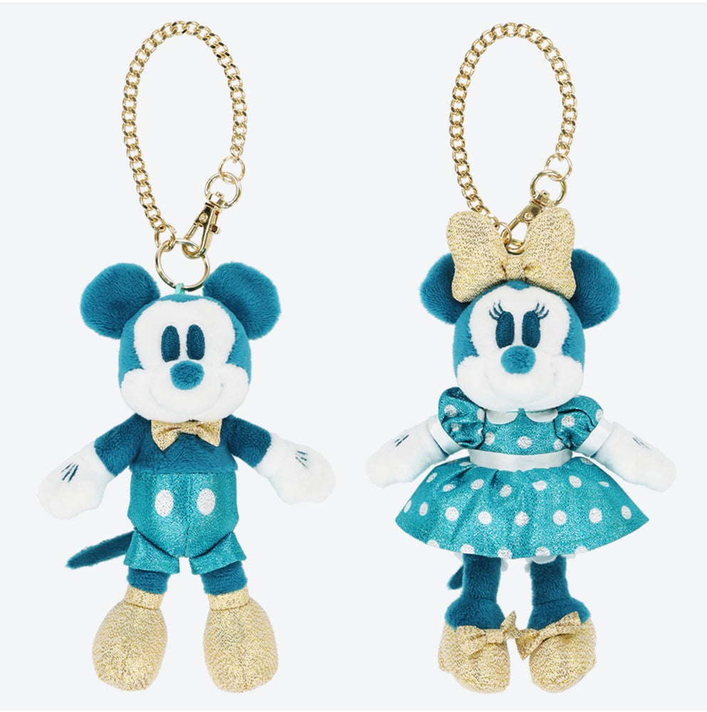 TDR - Tokyo DisneySea 25th Anniversary "Sparkling Jubilee" x Stylish Mickey & Minnie Plush Keychain Set of 2 (Release Date: Apr 8, 2026)