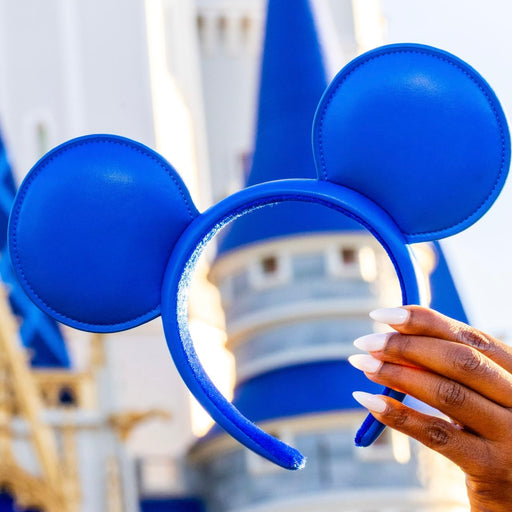 DLR/WDW - Logo Mania 2026 Last Day of Trip Blues - Cobalt Blue Mickey Imitation Leather Headband