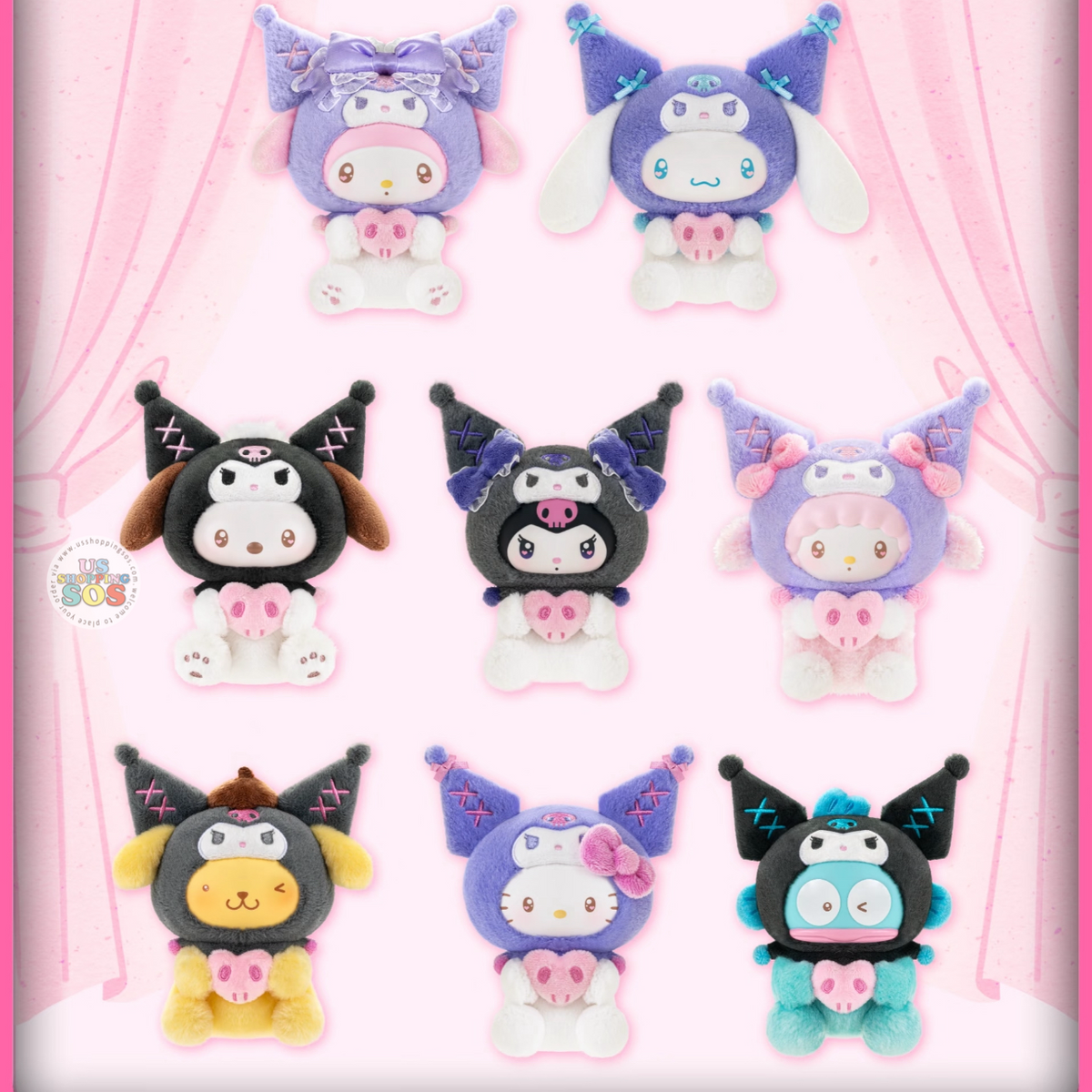 TOPTOY- Sanrio Characters Kuromi Party Plush Keychain Mystery