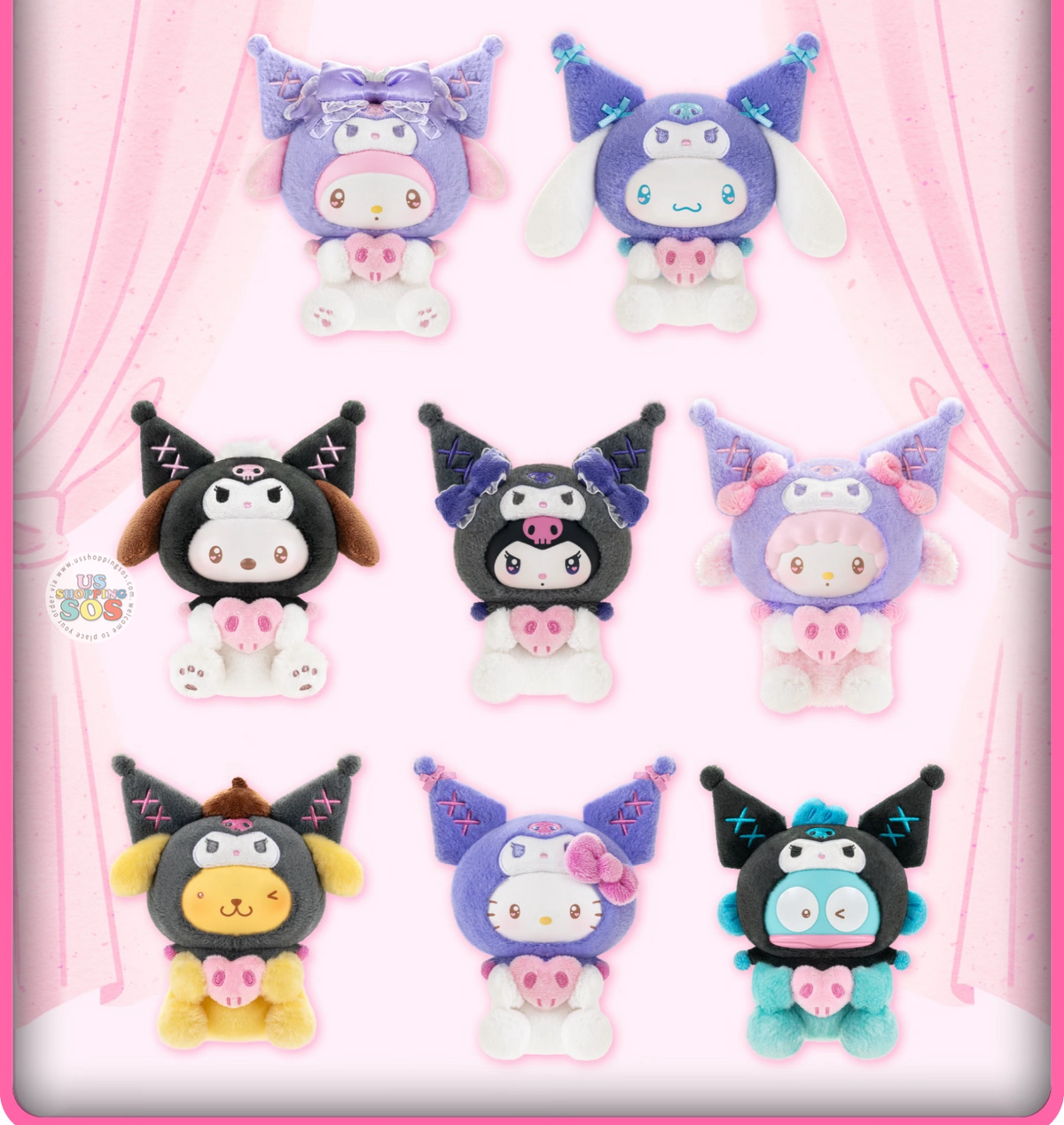 TOPTOY- Sanrio Characters Kuromi Party Plush Keychain Mystery