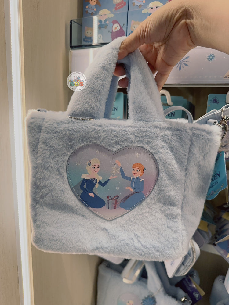 HKDL - 2025 World of Frozen x Anna & Elsa Fluffy 2 Ways Tote Bag
