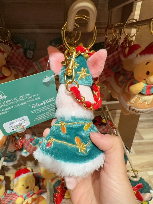 HKDL - 2025 Winnie the Pooh & Friends Christmas x Piglet Plush Keychain