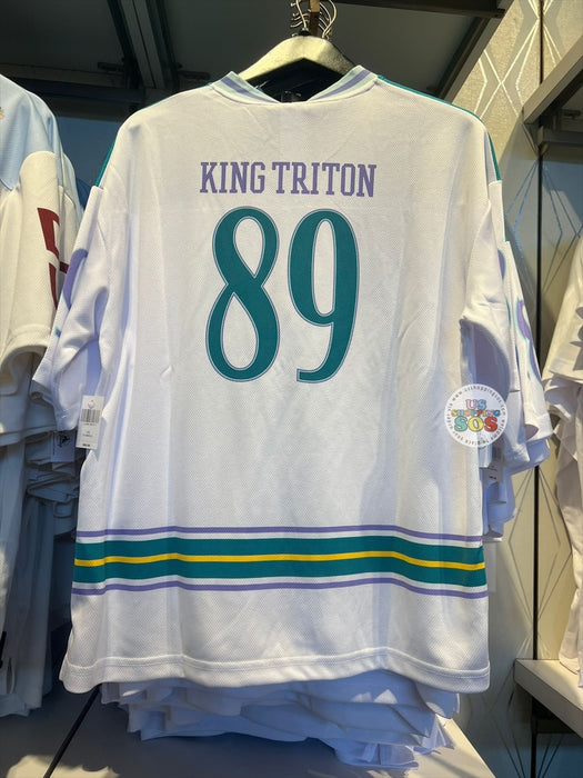 DLR/WDW - The Little Mermaid - King Triton Park Logo White/Teal Sport Jersey (Adult)