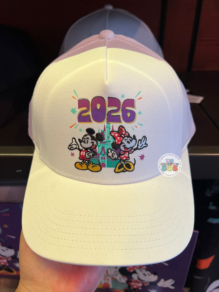 DLR/WDW - Year 2026 - Mickey & Minnie White Baseball Cap (Adult)