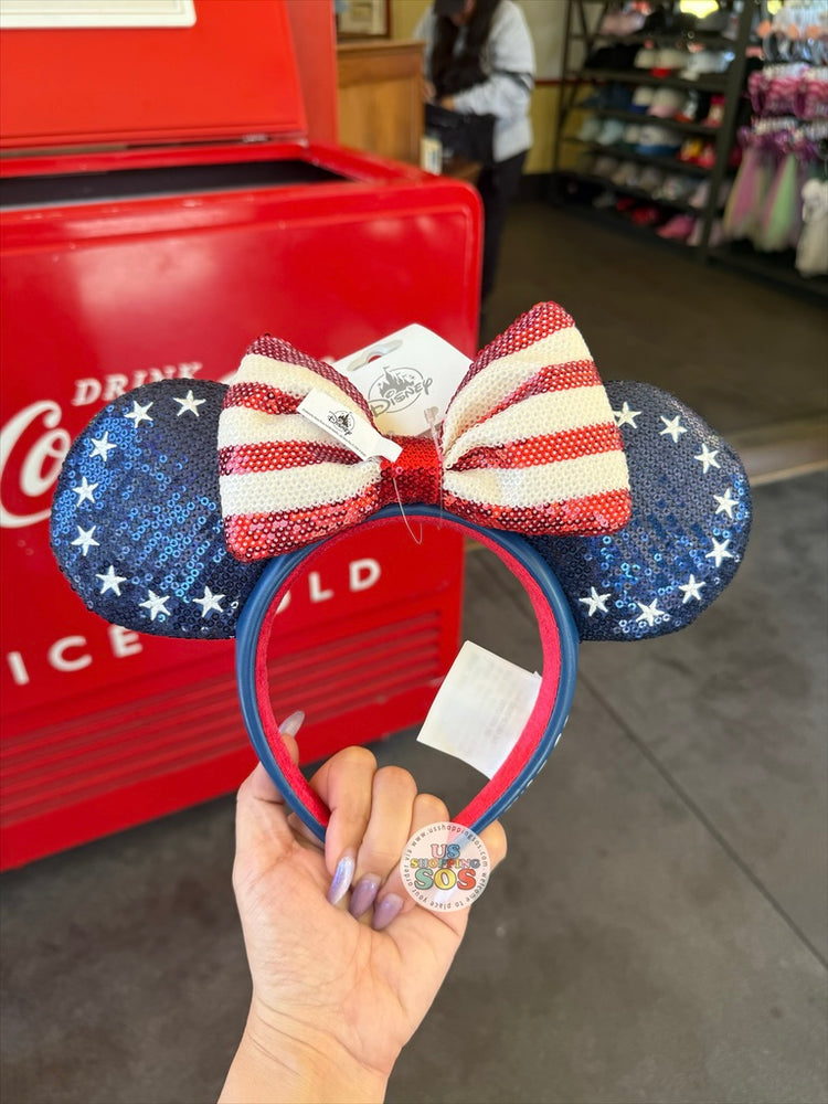 DLR/WDW - America 2026 - Minnie Sequin Bow & Ear Headband