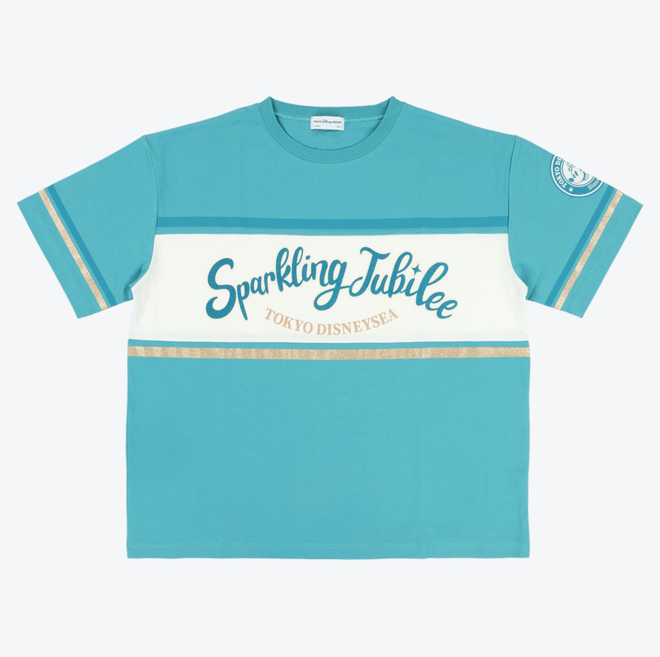 TDR - Tokyo DisneySea 25th Anniversary "Sparkling Jubilee" x Stylish Jubilee Blue T-shirt (Adult - Unisex One Size) (Release Date: Apr 8, 2026)