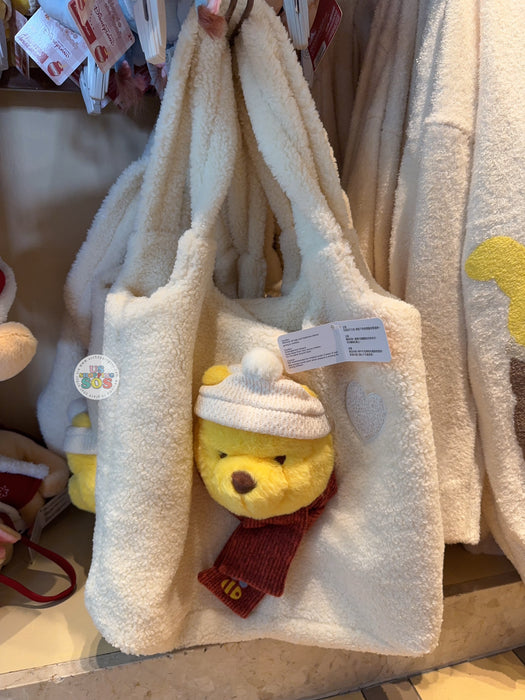 HKDL - 2026 Winnie the Pooh Winter Woolies x Winnie the Pooh Fleece Tote Handbag