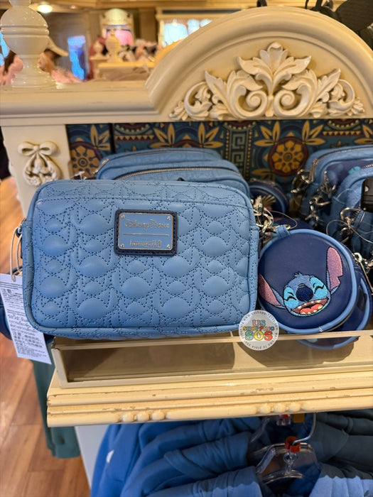 DLR/WDW - Loungefly Stitch & Scrump Blue Crossbody Bag with Coin Pouch