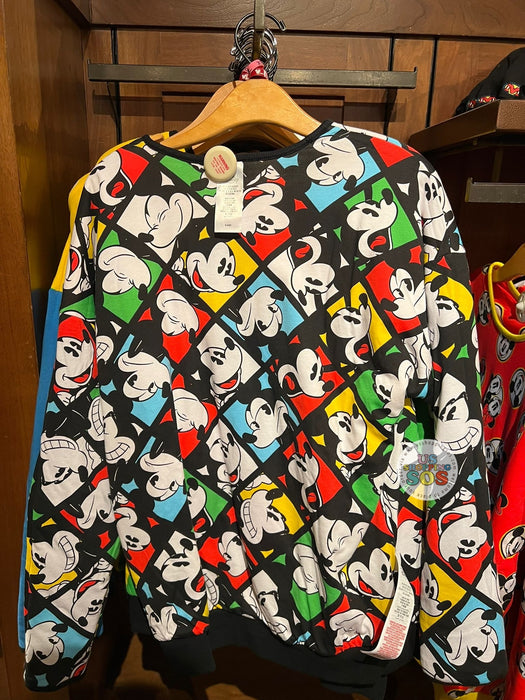 DLR/WDW - Mickey Mouse Colorblock/All-Over-Print Reversible Pullover (Adult)