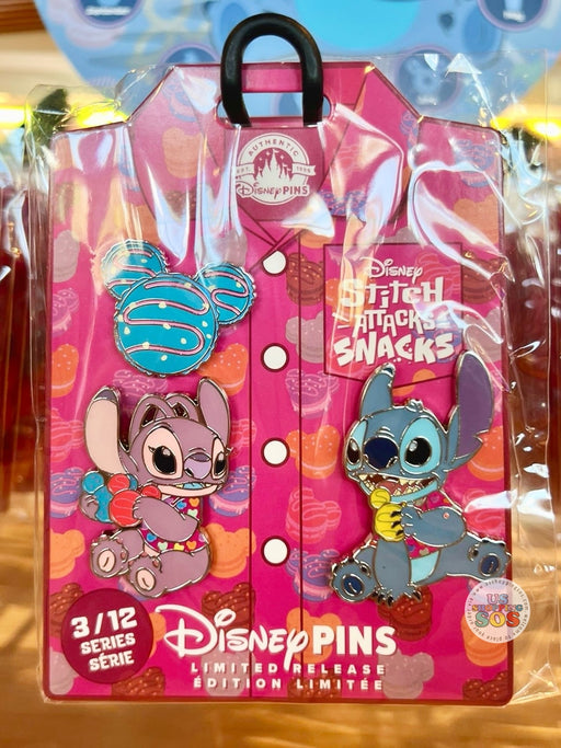 DLR/WDW - Stitch Attacks Snacks Limited Released Disney Pin Set - 3/12 Macaron