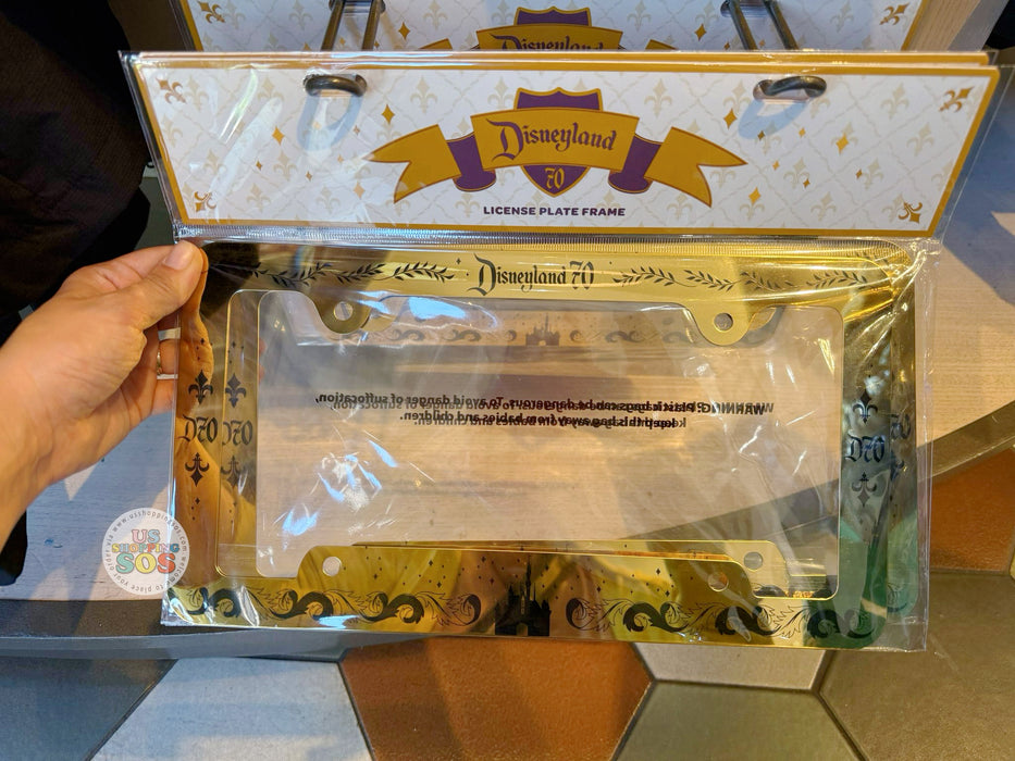 DLR - Disneyland 70th Castle  - Metal License Plate Frame