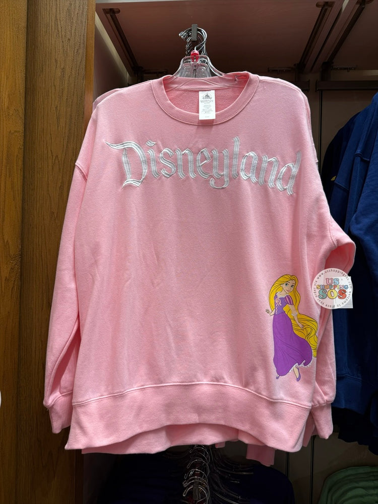 DLR/WDW - Tangled Rapunzel Embroidered Park Logo Pink Pullover (Adult)