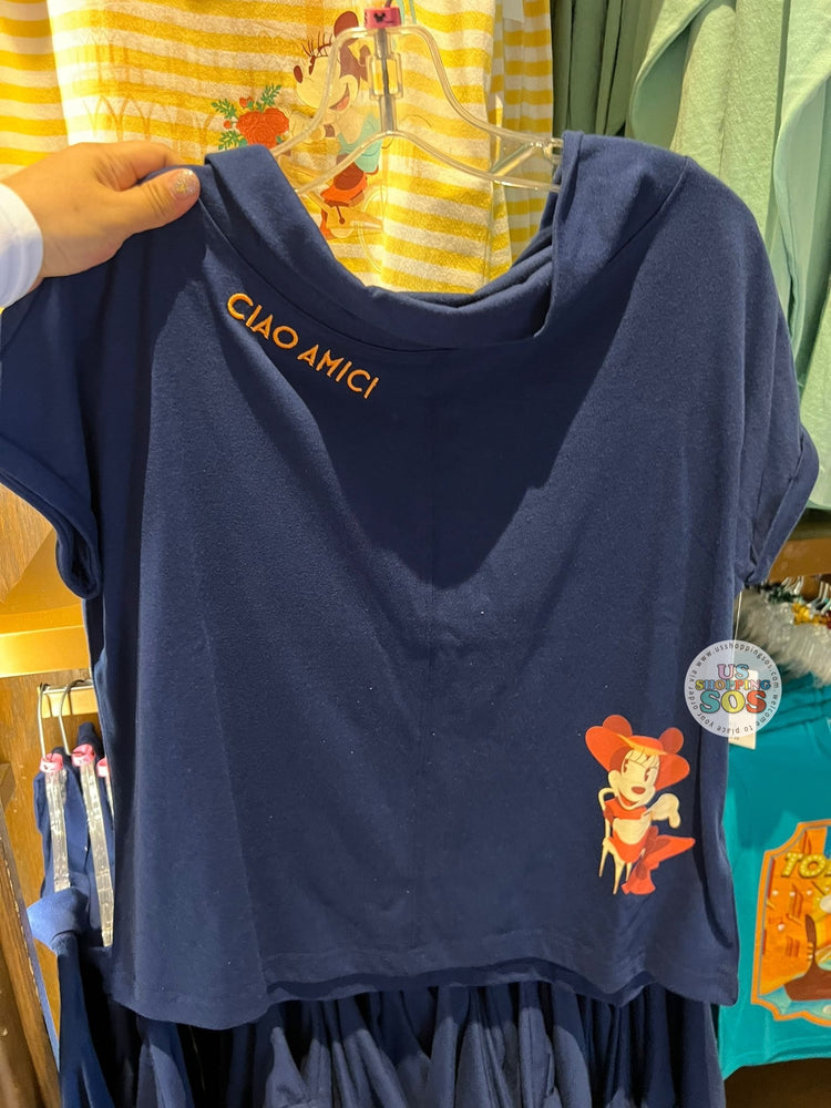 WDW - Epcot World Showcase Italy - Minnie Ciao Amici Dark Blue Top (Adult)