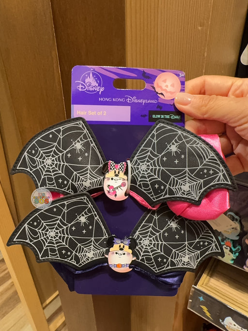 HKDL - 2026 Disney Halloween - Mickey and Friends Spooky Rock Band Collection x Wickies Bat Wings Hair Scrunchies Set of 2