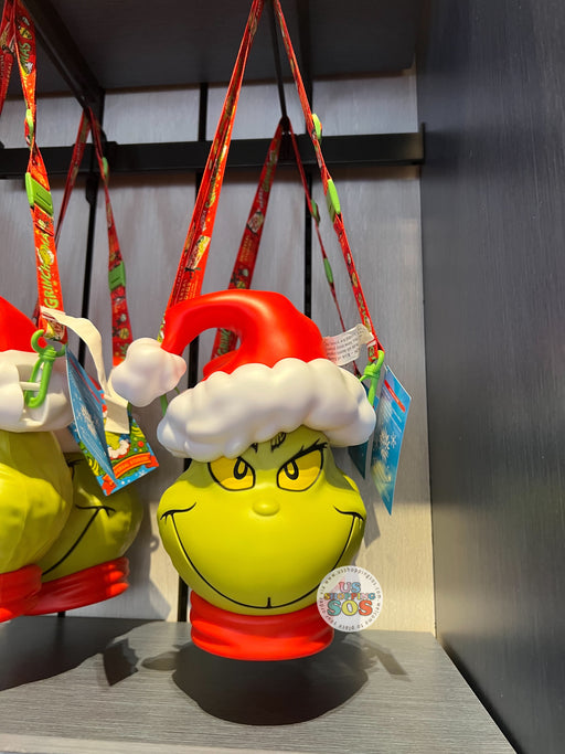 Universal Studios - Dr. Seuss The Grinch - Santa Grinch Face Icon Popcorn Bucket