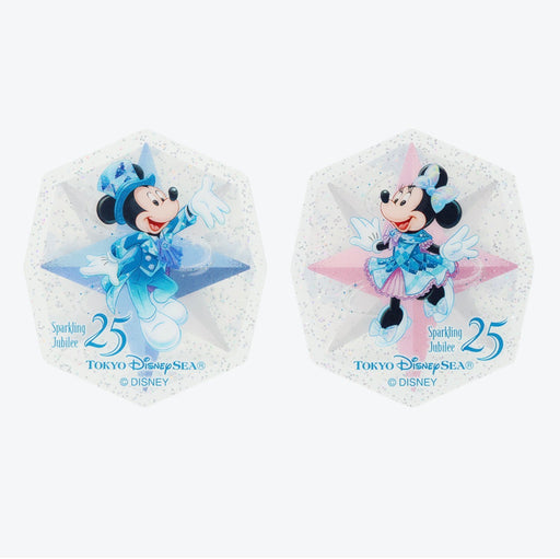 TDR - Tokyo DisneySea 25th Anniversary "Sparkling Jubilee" x Mickey & Minnie Sticker Set of 2 (Release Date: Apr 8, 2026)