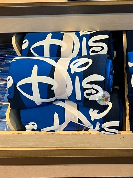 DLR/WDW - Logo Mania 2026 Last Day of Trip Blues - Cobalt Blue Park Logo Blanket Throw 50” x 60”
