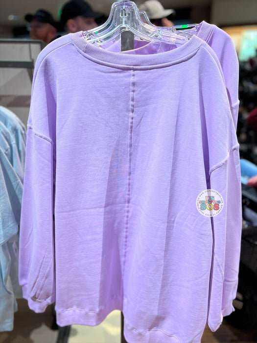 DLR/WDW - Alice in Wonderlan Cheshire Cat Face Icon Park Logo Lavender Pullover (Adult)