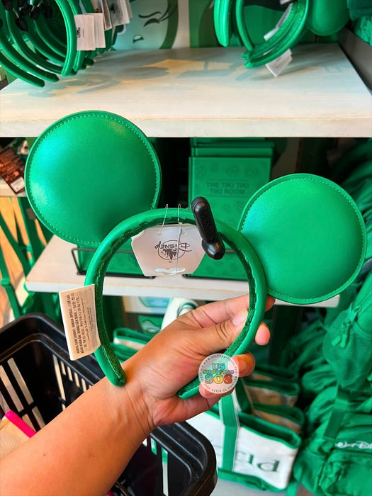 DLR/WDW - Logo Mania 2026 The Tiki Tiki Tiki Room - Emerald Green Mickey Imitation Leather Headband