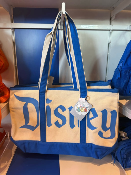 DLR/WDW - Logo Mania 2026 Last Day of Trip Blues - Cobalt Blue Park Logo Canvas Tote Bag