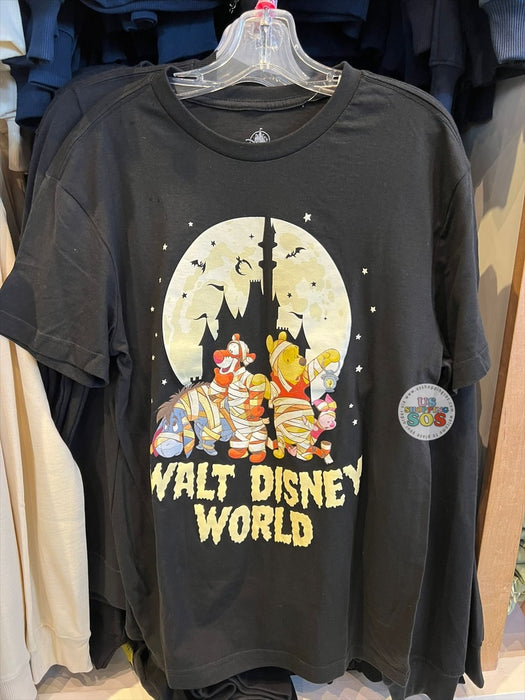 DLR/WDW - Halloween 2026 - Winnie the Pooh & Friends Park Logo Black Graphic Tee (Adult)
