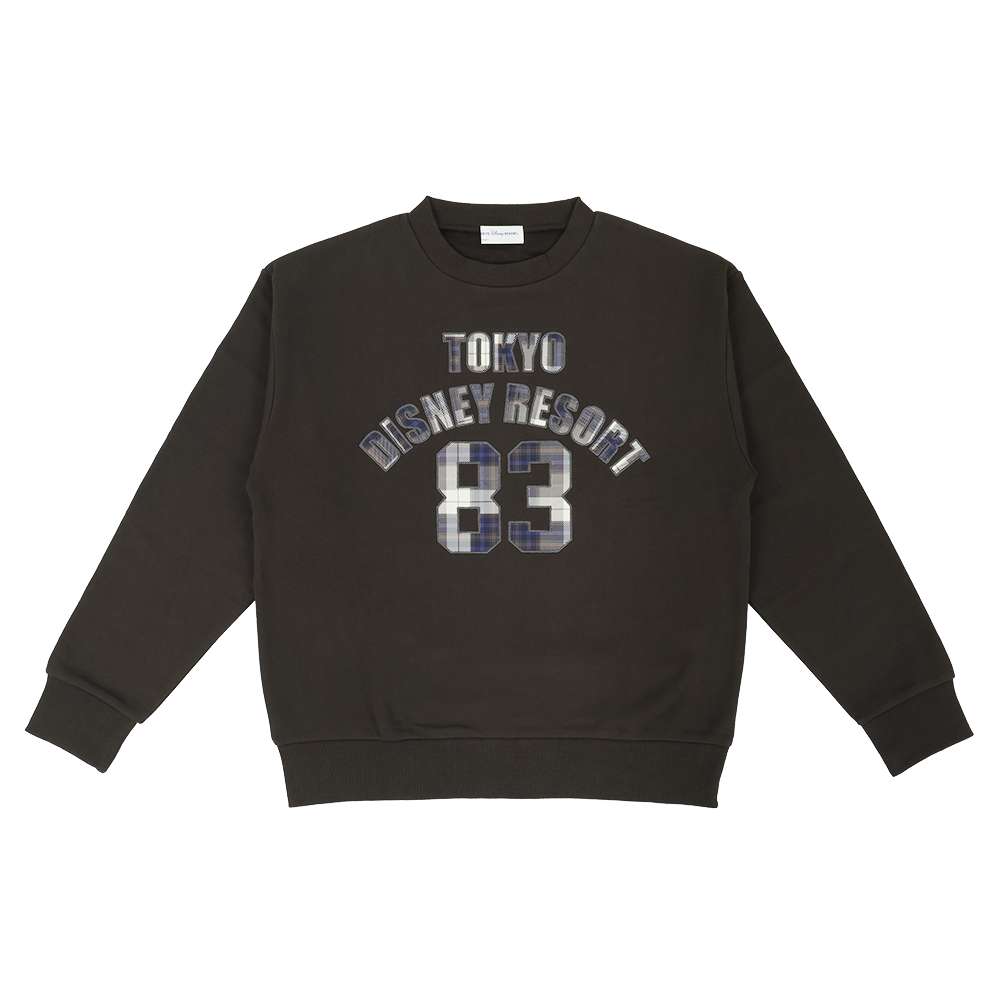 TDR - 2026 "Tokyo Disney Resort" Logo Blue and White Plaid-Patterned Sweatshirt for Adults (Release Date: Oct 22, 2026)