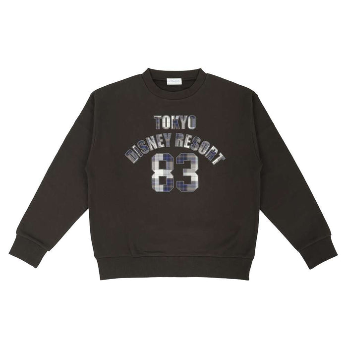 TDR - 2026 "Tokyo Disney Resort" Logo Blue and White Plaid-Patterned Sweatshirt for Adults (Release Date: Oct 22, 2026)