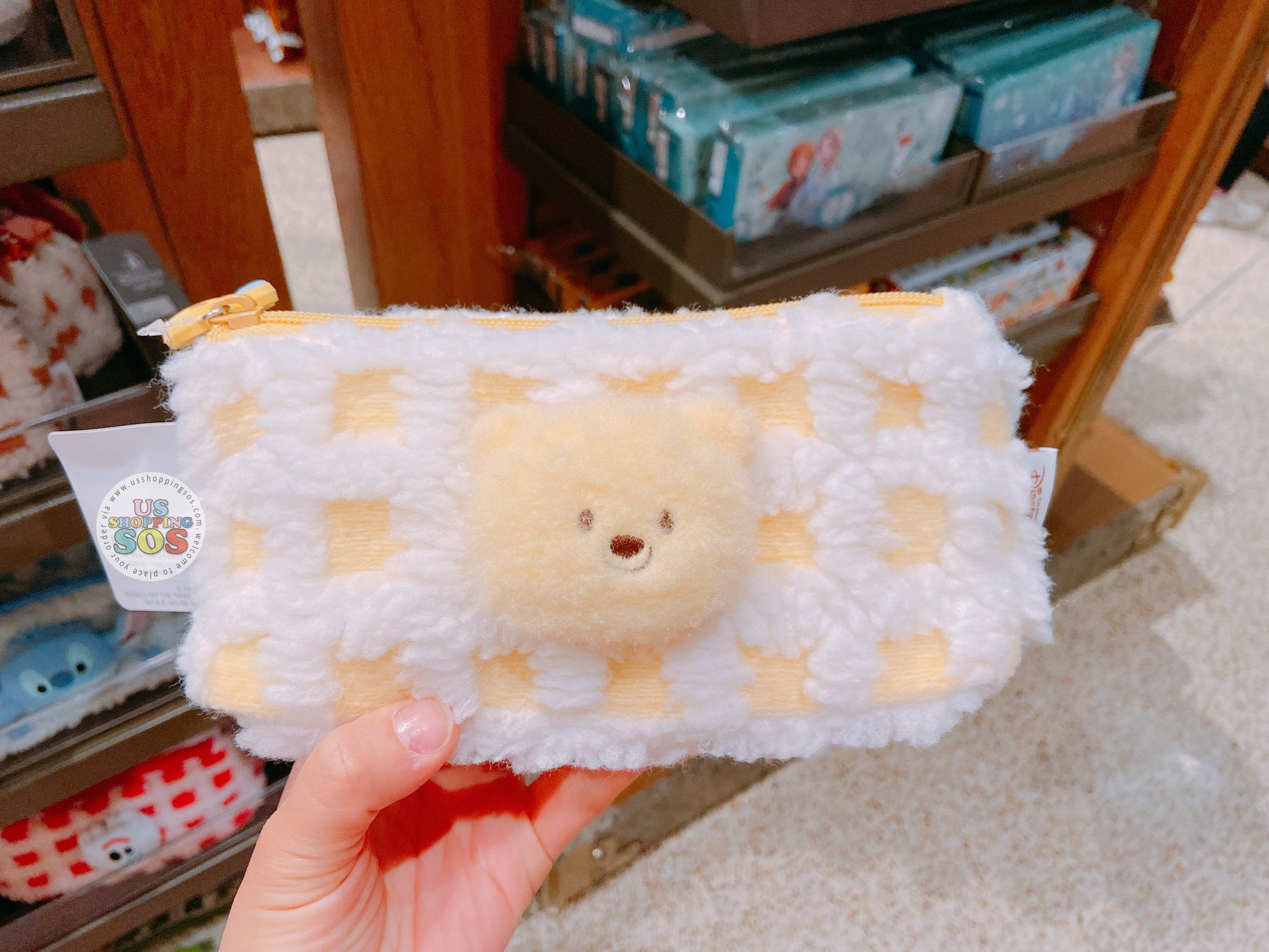SHDL - Fluffy Waffle Pattern Multi- Function Pouch x Winnie the Pooh