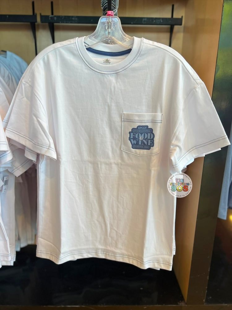 WDW - Epcot Food & Wine Festival 2026 - Festival Logo White Pocket Tee (Adult)