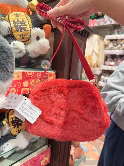 HKDL - 2026 Mickey & Friends Year of the Horse Chinese New Year Collection x Minnie Mouse Fluffy Shoulder Bag