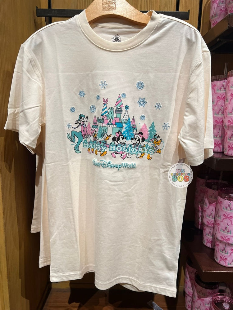 DLR/WDW - Christmas 2025 - Mickey & Friends Park Logo Baby Powder T-shirt (Adult)